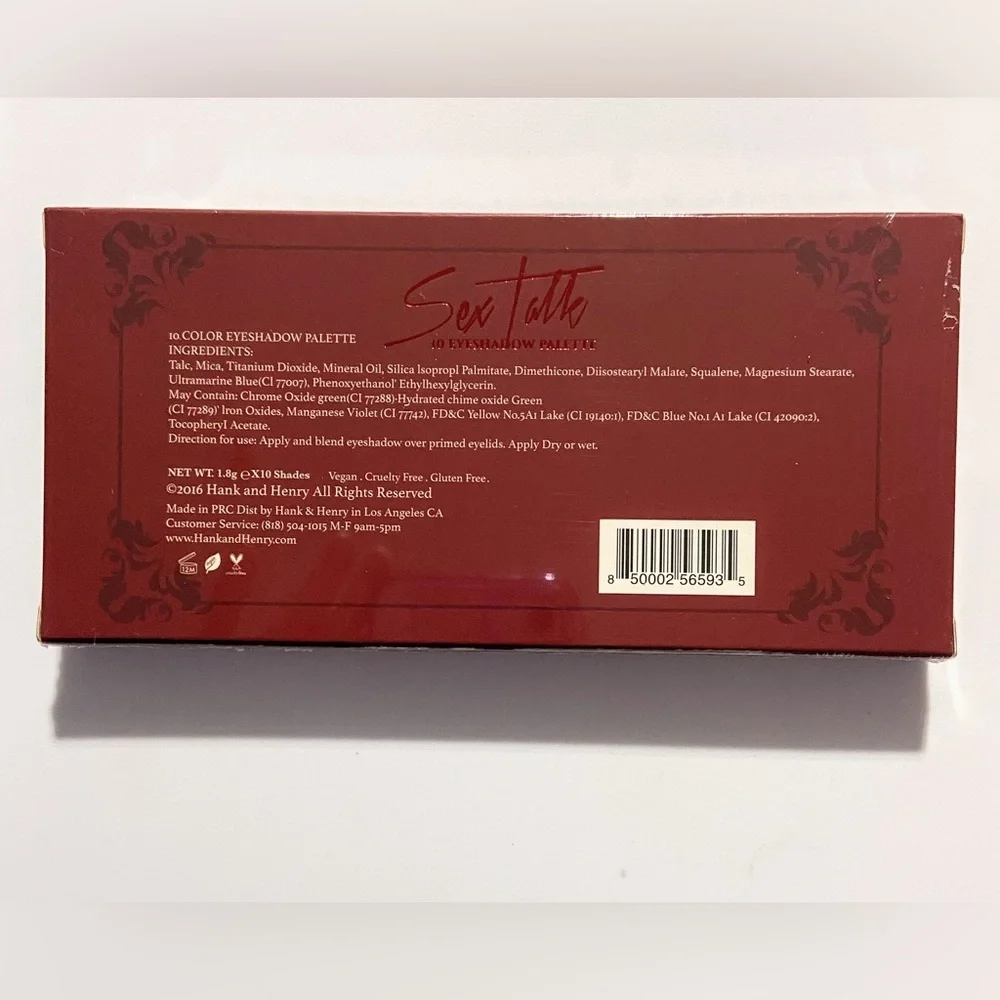 Hank & Henry SEX TALK Eyeshadow Palette Matte & Shimmer Makeup NEW & Sealed
